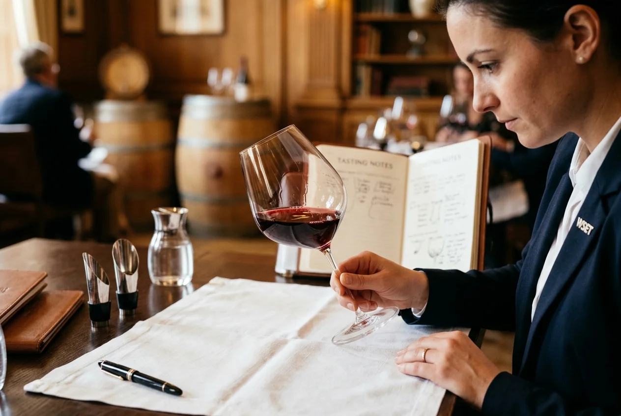 Sensory calibration in solitude: observing wine clarity and core-to-rim gradients before consulting external ratings